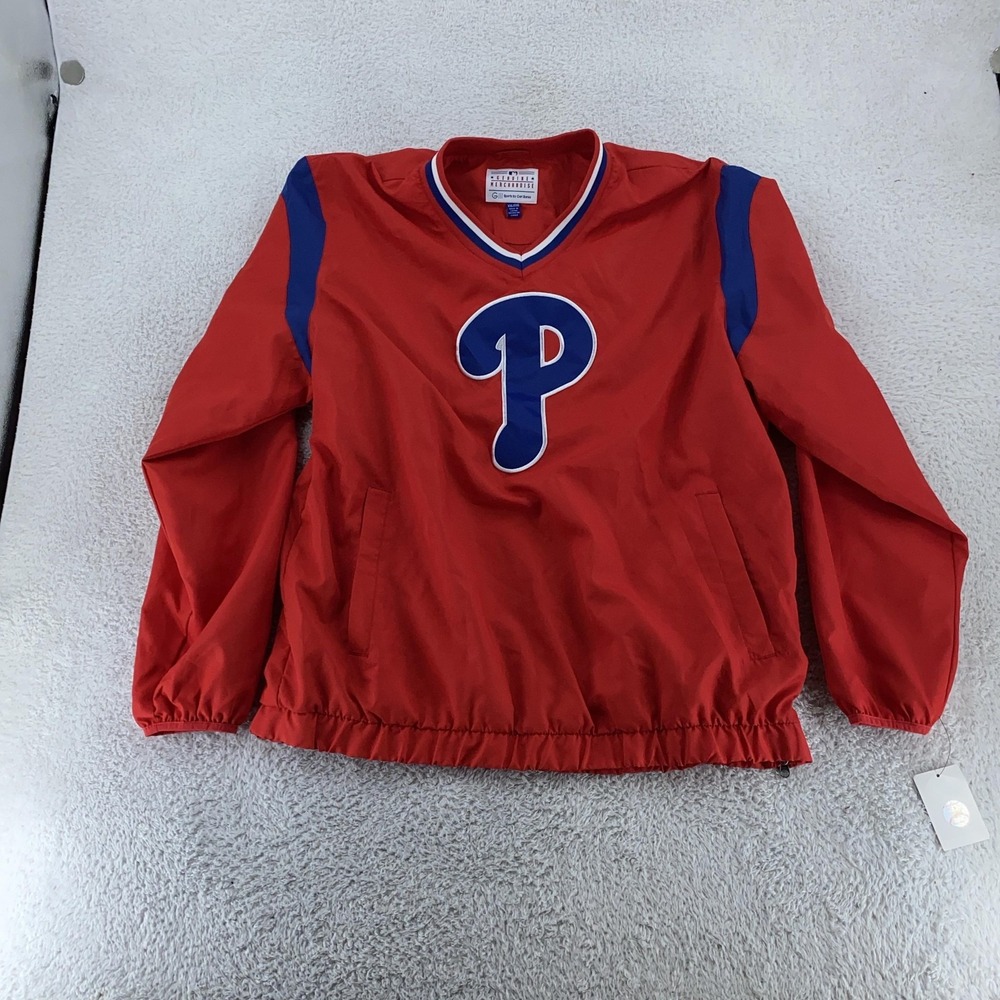 Philadelphia Phillies Pullover‎ Windbreaker Jacket Mens 2XL MLB Baseball New - Picture 2 of 11